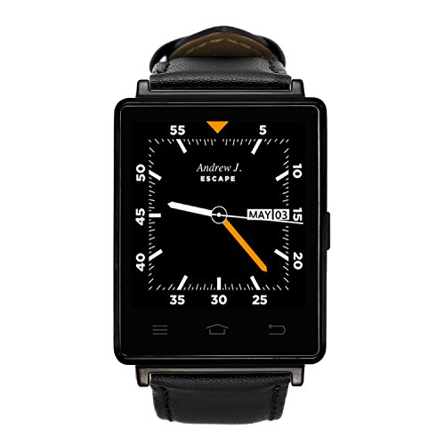 KKtick NO.1 SmartWatch D6 3G ANDROID 5.1 BLUETOOTH WIFI GPS PEDOMETER Barómetro-Cadran-Noir
