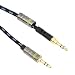 Produktbild iKross 3.5mm AUX Stereo-Audiokabel, Hi-Fi Metall Stecker auf Stecker, 0.5M - Schwarz / Blau