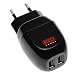 Produktbild USB Ladegerät | EZOPower EU 2-Port USB Wandladegerät bis zu 3.1A für Type C/E/F Deutschland Frankreich Italien Spanien Russland für Tablets Smartphones - Schwarz