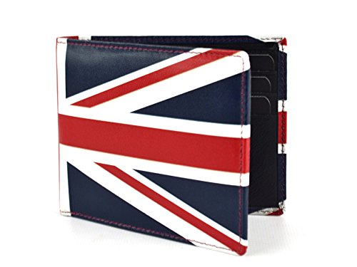 Golunski - Cartera de Caballero de Cuero 540 - Estilo Retro - Union Jack