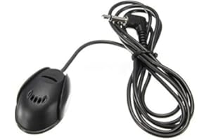 MICMXMO Microphone stéréo de Voiture pour Microphone Mains Libres Bluetooth Compatible with Kenwood Alpine JVC Connecteur 3,5 mm,Plug and Play, avec Un câble de 3 m