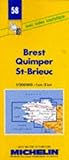 Image de Carte routière : Brest - Quimper - St-Brieuc, 58, 1/200000
