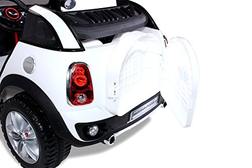 NEU Kinder Elektroauto Lizenzierter Original BMW Mini Beachcomber Lizenziert 2 x 45 Watt Motor Elektro Kinderauto Kinderfahrzeug (weiß)