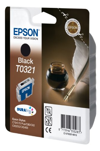 Epson T0321 Tintenpatrone Feder, Singlepack, schwarz - 2