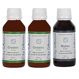 City Greens Hydroponics Nutrients Greens Combo Pack 300ml 