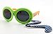 Detachable Black Dot Rabbit Ear Ultraviolet-Proof Baby Sunglasses-Pink Frame
