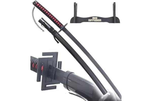 Bleach Katana Tout en Bois - Lame et Support en Bois - Sabre Bankai Epee Ichigo Kurosaki - Inclus