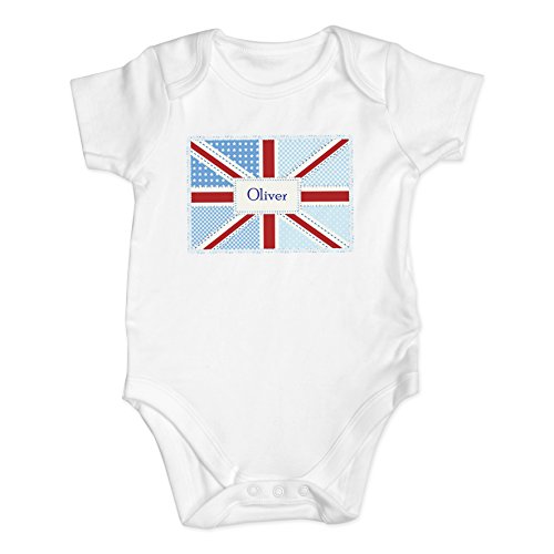 Patchwork Union Jack 0-3 Months Baby Vest. This is a great product that can be personalised to your requirements ( please see main discription for full details ) Ideal gifts and presents for weddings, Christenings, Birthdays, Christmas etc...