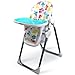 iSafe MAMA Highchair - Le Fleurs Recline Compact Padded Baby High Low Chair Complete With Double Tray & Storage Basket