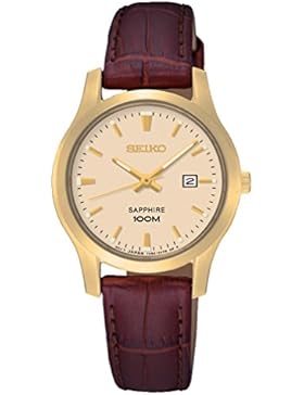 Seiko Damen-Armbanduhr Analog Quarz Leder SXDG66P1