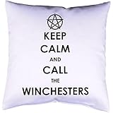Kissenhülle mit Druck Keep Calm Supernatural Kissenbezug mit Motiv 40x40 cm beidseitig bedruckt mit oder ohne Füllung