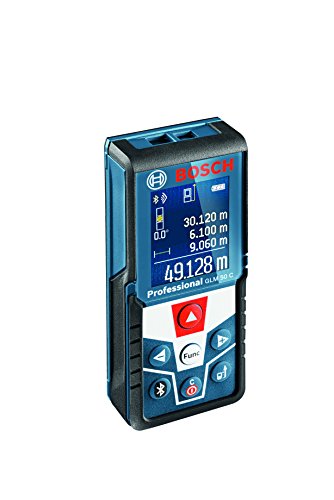 Bosch GLM 50 C - Professional Medidor Láser de distancias (Interfaz Bluetooth para aplicaciones iOS y Android, pantalla a color giratoria, bolsa de protección, protección IP54, alcance 0.05-50 m)