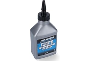 BOOTE & YACHTEN KANTSCHUSTER Quicksilver Power Trim & Steering Fluid 240 ml | Hydrauliköl für Power-Trim und Servolenkung | für Bootsmotoren Mercruiser Mercury Mariner Force
