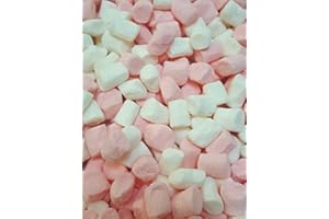 ROCH SWEETS Mini Pink & White Marshmallow Sweets Halal 1kg Bag