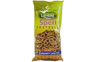 Paskesz Landau Organic Spelt Pretzels With Salt, Low Fat, 227g, Certified Kosher, 227 g (Pack of 1)