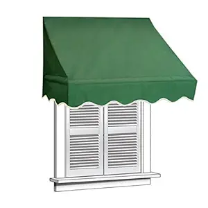 Aleko Window Awning Door Canopy, 6'x2', Green