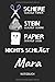 Produktbild Nichts schlägt - Mara - Notizbuch: Schere - Stein - Papier - Individuelles personalisiertes Frauen & Mädchen Namen Blanko Notizbuch. Liniert leere ... Namenstag, Weihnachts & Geburtstags Geschenk.