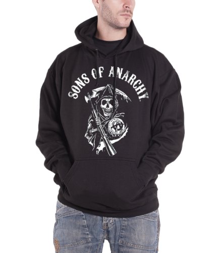 Sons Of Anarchy Classic Logo Official Mens New Black Pullover Hoodie