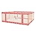Produktbild Laufstall Rosa Baby Indoor Safety Play Yard Kids Activity Center und Anti-Fall-Bettgeländer, 70 cm hoch (Farbe : Pink, größe : 196 × 196 × 70 cm)