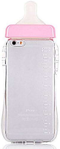 Inonler Fashion girl favorite cute bottle Pattern soft transparent case(iPhone 5/5S/SE,pink)