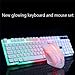Price comparison product image OUYAWEI LED Glowing Computer Desktop Wired Mechanical Keyboard and Mouse Game Suit