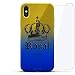 Produktbild Luxendary Gradient Series 360 Bundle: Transparente ultradünne Silikonhülle + gehärtetes Glas für iPhone XS Max (6,5 Zoll), Königliche Krone, Blau (Dusk Blue)