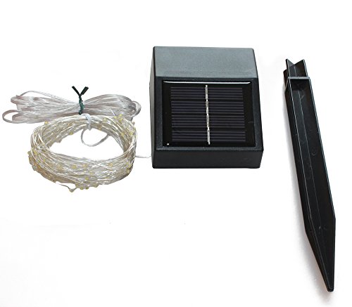 EloBeth Solar Lichterkette, Weihnachtsdeko/Weihnachtsbeleuchtung, Außenlichterkette Beleuchtung für Outdoor, Garten, Haus Weihnachtsfest, Hochzeit Warmweiß, 100LED - 6