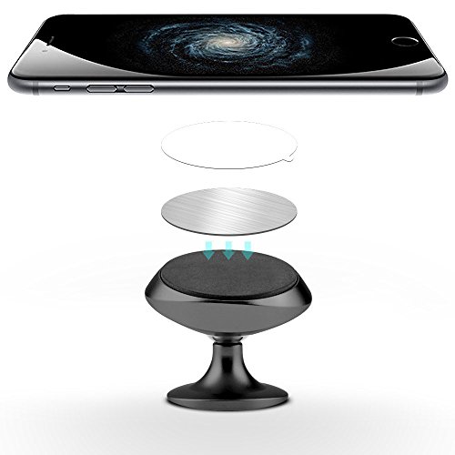 SUPRBIRD Supporto per telefono magnetico, Supporto per smartphone girevole a 360 gradi Supporto per auto cruscotto magnetico appiccicoso forte per iPhone 7 6s 5 Samsung Galaxy S7 Nota HTC Sony Huawei