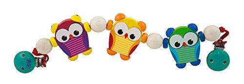 Hess Holzspielzeug 12989 Wagenkette Eulen aus Holz, Länge circa 47 cm - 2