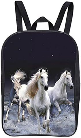 School Bag Backpack Kids Boys Girls - Travel Rucksack ,Children Book Laptop Storage Bag - Horse Printing - 1Pcs - POLYHYMNIA
