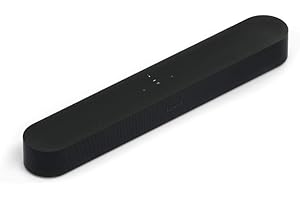 Sonos Beam Smart Soundbar, schwarz – Kompakte für Fernsehen & Musikstreaming mit WLAN, Alexa Sprachsteuerung, Google Assistant & HDMI ARC - AirPlay kompatibler Musik- & TV Lautsprecher