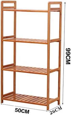 Book Jia Bookshelf Simple multi-layer solid wood shelves racks Modern home simple bamboo storage storage floor bookshelf Wall Units Bookcases ( Size : 50*26*99cm )