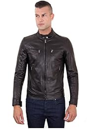 D'Arienzo - Hamilton - Giacca in Pelle Nera Quattro Tasche