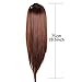75cm Brown Hair Professional Hairdressing Training Mannequin Head 100% Synthetic Hairdresser Training Head Model with Clamp Stand