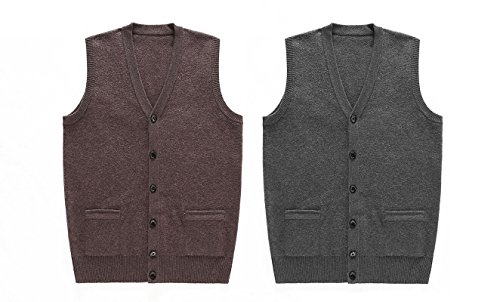 Jubination Mens Grey Front Open Buttoned Sleeveless Cardigan / Woolen Jacket/ Waist Coat/ Sweater with Pockets RS.899 (53.00% Off) - Amazon