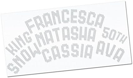 PERSONALISED Iron-On Diamante Diamonte Transfer ANY NAME Word CUSTOMISED DIAMANTE BLIN...