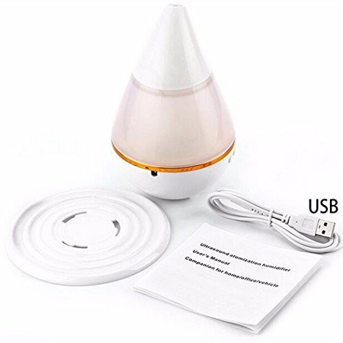 Aroma Diffuser, PHOEWON 250ml Ultraschall Luftbefeuchter Aromatherapie USB Aroma Diffuser Elektrisch 7 LED Wechselfarben Diffusor Aromaöl Auto, Luftbefeuchter für Schlafzimmer, Baby, Kinderzimmer - 7