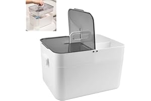 REFORUNG Medizinschrank Gross Hausapotheke Box Medikamenten Aufbewahrung Erste Hilfe Kasten Medizinbox Doppelschichtiger Aufbewahrungskoffer Multifunktions Aufbewahrungsbox mit Tragegriff (Weiß)