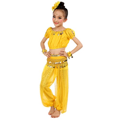 For 3 12 Years Old Girls Dancing Dress Suits Manadlian Handmade Children Girl Belly Dance Costumes Kids Belly Dancing Egypt Dance Cloth Yellow Xl Buy Online In El Salvador Manadlian Products In