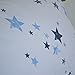 Potato Stamp Stars organic cotton cot bed duvet cover set