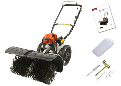 Benzin Kehrmaschine 3 PS Elektrostarter Schneeschieber Motorbesen Schneepflug Schneefräse - 8