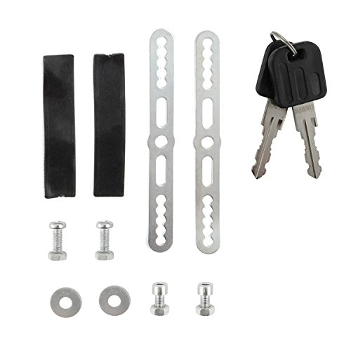 nean Fahrrad-Rahmen-Ring-Schloss, Ketten-Schloss, inkl. Einsteckkette und Anbausatz, schwarz, 5, 5 x 900 mm