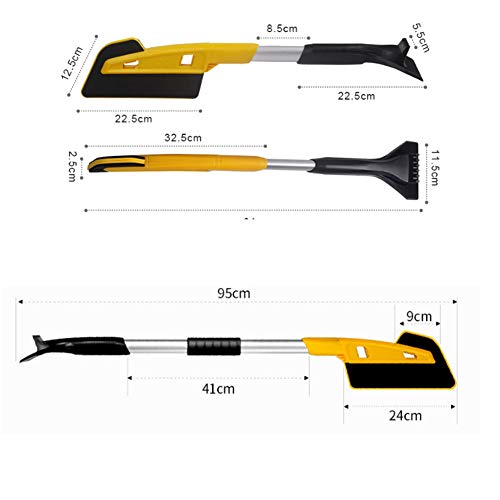 Pala-Da-Neve-Con-Spugna-Di-Gomma-Per-Raggiungere-Lintero-Parabrezza-Leggero-E-Robusto-Design-In-Alluminio-Per-Proteggere-La-Tua-Auto-Da-Danni