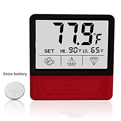 Preisvergleich Produktbild WTTTTW Aquarium-Thermometer, Touchscreen-Digitalanzeige mit LCD-Display Aufkleben des Temperatursensors sorgt für optimale Temperatur im Terrarium