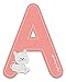Produktbild Janod Holzbuchstabe- Sofie die Giraffe Alphabet Namensbuchstaben A Kinderzimmer Deko, 5,8 x 7cm, rosa