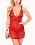 ropa interior roja y amarilla año nuevo 【Encaje babydolls lenceria para Mujeres】 Hecho de encaje de alta calidad y modal, es suave, elástico y ligero, muy cómodo de llevar por la noche. Cómodo y versátil, como resbalón debajo de tu ropa, o para acostarte como un camisón.