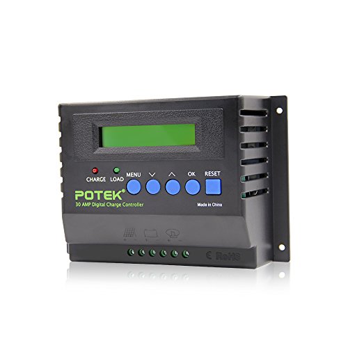POTEK MPPT 30A 12V/24V Solar Panel Batterie Regulator Solar Controller Laderegler mit LCD Display - 5