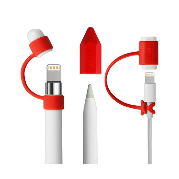 Fintie für Apple Stiftkappen-Halterung, Federabdeckung, Lightning-Kabel-Adapter für iPad Pro Bleistift
