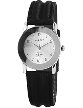 Akzent Damenuhr Armanduhr Ø 30mm Silber Schwarz - SS7322500023