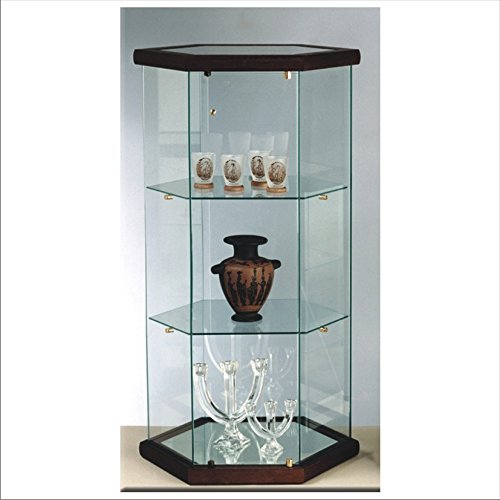 Vetrinetta Espositiva da Banco mod. Esagonale Standard art. VM112T (NOCE SCURO)